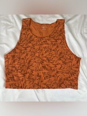 REI Co-op Womens Orange Cropped Bralette Athletic Top M